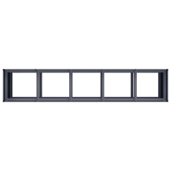 Doniczka Antracyt 200x40x80 cm Stal walcowana na zimno