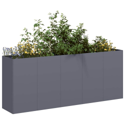 Doniczka Antracyt 200x40x80 cm Stal walcowana na zimno