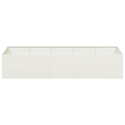 Doniczka Biała 200x80x40 cm Stal
