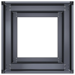 Doniczka Antracyt 40x40x80 cm Stal walcowana na zimno