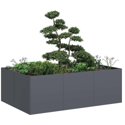 Doniczka Antracyt 120x80x40 cm Stal