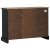 Komoda HALDEN 2 Drzwi przesuwne Czarny 112x40x80 cm Drewno lite
