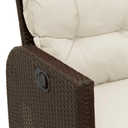 Rozkładana Sofa Ogrodowa z Poduszkami w Kształcie Litery L