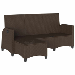 Rozkładana Sofa Ogrodowa z Poduszkami w Kształcie Litery L