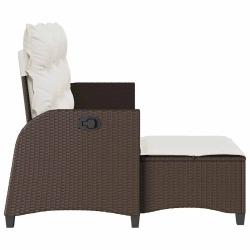Rozkładana Sofa Ogrodowa z Poduszkami w Kształcie Litery L