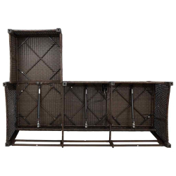 Rozkładana Sofa Ogrodowa z Poduszkami w Kształcie Litery L