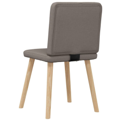 Krzesła stołowe, 2 szt., kolor taupe, obite tkaniną