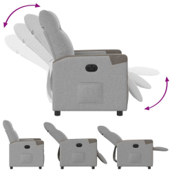 Elektryczny fotel rozkładany Cloud Grey Fabric