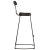 Hokery barowe 2 szt. Czarny 49x43x103 cm Drewno lite Mango