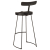Hokery barowe 2 szt. Czarny 49x43x103 cm Drewno lite Mango