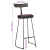 Hokery barowe 2 szt. Czarny 49x43x103 cm Drewno lite Mango