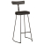 Hokery barowe 2 szt. Czarny 49x43x103 cm Drewno lite Mango