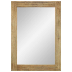 Lustro łazienkowe Brązowe 50x70x3 cm Drewno lite Mango