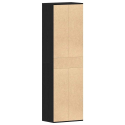 Szafka na buty Czarny dąb 54x34x183 cm Drewno klejone