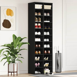 Szafka na buty Czarny dąb 54x34x183 cm Drewno klejone