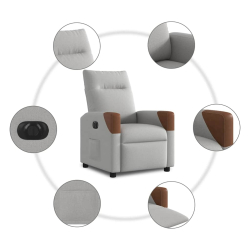 Elektryczny fotel rozkładany Cloud Grey Fabric