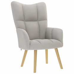 Fotel relaksacyjny z podnóżkiem Cloud Grey Fabric