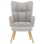 Fotel relaksacyjny z podnóżkiem Cloud Grey Fabric
