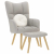 Fotel relaksacyjny z podnóżkiem Cloud Grey Fabric