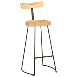 Hokery barowe 2 szt. 49x43x103 cm Drewno lite Mango