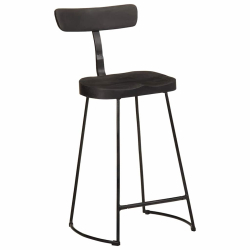 Hokery barowe 2 szt. Czarny 49x43x88 cm Drewno lite Mango