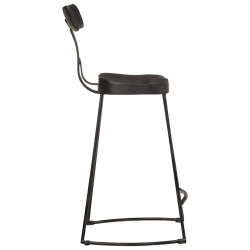 Hokery barowe 2 szt. Czarny 49x43x88 cm Drewno lite Mango