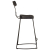 Hokery barowe 2 szt. Czarny 49x43x88 cm Drewno lite Mango