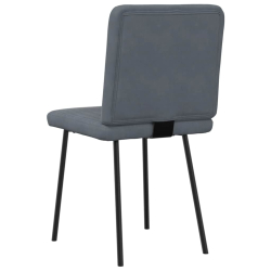 Krzesła stołowe, 6 szt., ciemnoszare, obite aksamitem