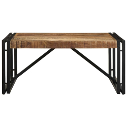 Stolik kawowy 80x80x35 cm lite drewno surowe mango