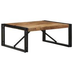 Stolik kawowy 80x80x35 cm lite drewno surowe mango