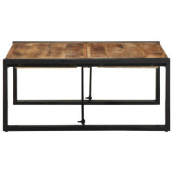 Stolik kawowy 80x80x35 cm lite drewno surowe mango
