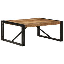Stolik kawowy 80x80x35 cm lite drewno surowe mango