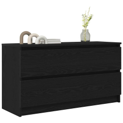 Szafka pod TV Czarna 100x35x54 cm Drewno klejone