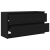 Szafka pod TV Czarna 100x35x54 cm Drewno klejone