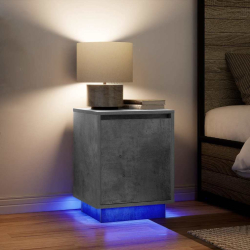 Szafki nocne z oświetleniem LED 2 szt. Betonowy szary