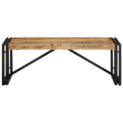 Stolik kawowy, 100x50x35 cm, surowe lite drewno mango