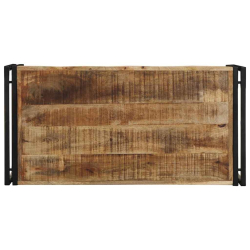 Stolik kawowy, 100x50x35 cm, surowe lite drewno mango
