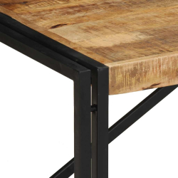 Stolik kawowy, 100x50x35 cm, surowe lite drewno mango