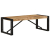 Stolik kawowy, 100x50x35 cm, surowe lite drewno mango