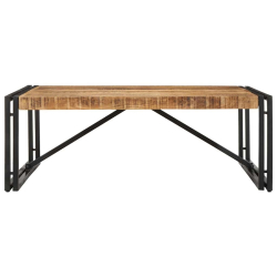 Stolik kawowy 100x100x35 cm lite drewno surowe mango