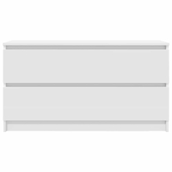 Szafka RTV Biała 100x35x54 cm Drewno klejone