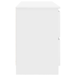 Szafka RTV Biała 100x35x54 cm Drewno klejone