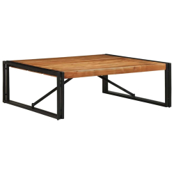 Stolik kawowy 100x100x35 cm lite drewno akacjowe