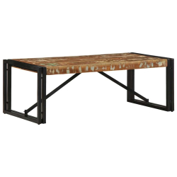 Stolik kawowy wielokolorowy 100x50x35 cm lite drewno odzyskane
