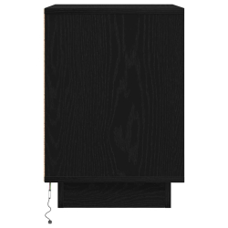 Szafki nocne z oświetleniem LED 2 szt. Czarne 38x34x50 cm