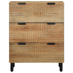 Komody 2 szt. Brązowe 60x33x75 cm Drewno lite Mango