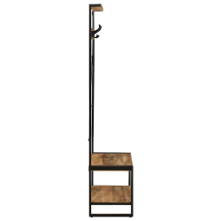 Wieszak na ubrania 80x40x190 cm lite drewno surowe mango