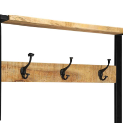 Wieszak na ubrania 80x40x190 cm lite drewno surowe mango