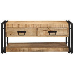 Stolik kawowy 90x50x38 cm lite drewno surowe mango