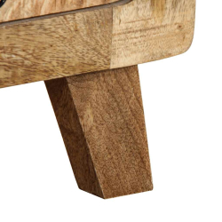 Szafka nocna 2 szt. 37x32x50 cm Drewno lite surowe mango